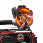 XTIMES Wood Stove Fan Heat Powered, 4 Blade Fireplace Fan Non-Electric, Thermoelectric Fan EcoFan for Wood Burning Stove/Pellet/Log Burner