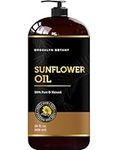 Brooklyn Botany Sunflower Oil for Skin, Hair and Face – 100% Pure and Natural Body Oil and Hair Oil - Carrier Oil for Essential Oils, Aromatherapy and Massage Oil – 28 fl Oz