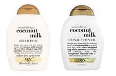 ogx® (Formerly Organix) Nourishing Coconut Milk Shampoo 385 ml + Conditioner/Conditioner 385 ml - Luxurious Deep Care for Coloured Hair