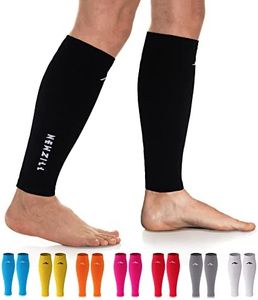 NEWZILL Compression Calf Sleeves (20-30mmHg) for Men & Women - Perfect Option to Our Compression Socks - for Running, Shin Splint, Medical, Travel, Nursing, Cycling (L/XL, Solid Black)