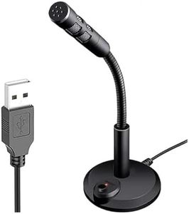 Xrifinmi Mini USB Condenser Microphone with Adjustable Stand, Plug & Play Computer Mic for PC Laptop Mac, Gaming Streaming Recording Video Conference Zoom