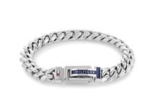 Tommy Hilfiger Men's Jewelry Stainless Steel Chain Bracelet, Color: Silver (Model: 2790433), Large, Stainless Steel, no gemstone