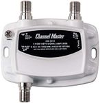 Channel Master Ultra Mini TV Antenna Amplifier, TV Antenna Signal Booster for Improving Antenna or Cable TV Signals to a Single Television (CM-3410),White