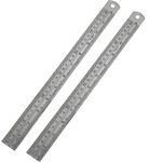 Arvachin Stainless Steel Scale Ruler 30 Cm | Pack of 2 Pieces | Permanent Etched Graduations