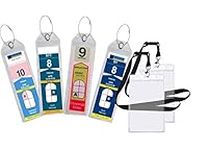 Cruise Luggage Tag Holder Zip Seal & Steel - Royal Caribbean & Celebrity Cruise (4 Pack + 2 ID Holders)