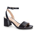 CL by Laundry Women's Beauties Heeled Sandal, Black Smooth, 3.5 UK