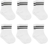 bistyle Baby Grip Ankle Socks 6 Pairs | Newborn Infant Toddlers Socks Organic Cotton | Kids Boys Girls Ankle