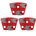 3PCS Trapezoid Diamond Floor Grinding Pad Disc #30 Grit Metal Bond Scraper for Grinder Floor Concrete