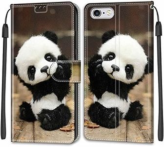 Feyten Coque iPhone 6S /6, Etui iPhone 6S / iPhone 6 (4,7 Pouces), Étui Housse en Cuir Flip Case Fonction Support Housse avec Fentes de Cartes Magnétique Portefeuille Protection Case (Panda)