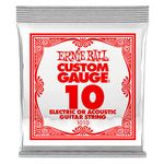 Ernie Ball GuitarStrings, 6 Pack of 0.10 Custom Light, High Carbon Steel for Acoustic and Electric Guitars