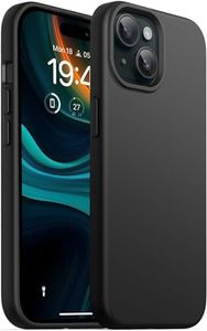 DIZORO Compatible for iPhone 15 Case 6.1, Slim Liquid Silicone 3 Layers Full Covered Soft Gel Rubber Phone Case Protective Cover 6.1 Inch (Black)