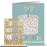 Birthday Card for Daughter with Special Wooden Reminder Message Keepsake (Daughter)