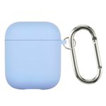 Boxome AirPods 1 & 2 Case Cover (Airpods and Charging Case not Included) | Silicone Protective Case with Inner Microfiber Lining | Keychain Hook | Sky Blue