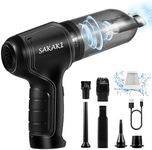 Handheld Vacuum Cleaner 14000Pa Cordless Portable Mini Car Vacuum 120W Power Strong Suction Blowing Rechargeable Hand-held Lightweight Vacuum for Vehicle, Home, Office, Keyboard, Pet Hair Black