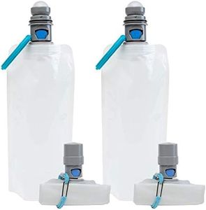 Vapur Collapsible Dog Water Bottle With Patented Lick Activated Design, Portable Hydration Water Dispenser for Walks, Hikes, and Travel, 23 Ounce, Whiteout, Pack of 2