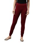 GO COLORS Womens Slim Fit Cotton Churidar Leggings (Maroon_XL)