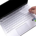 Saco Silicone Skin Keyboard Cover Compatible for 2022 HP Pavilion Plus 14-EH, 14-EK, 14-EW Series (14-eh0025tu, 14-ek0074TU,14-ew0114TU) Laptop - Transparent