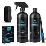 lesasas Car Shampoo - Car Interior Cleaner - Interior & Exterior Cleaner Kit for Spotless Ride – Including Car Wash Sponge and Car Detailing Brush for Cleaning Car Motorbike Van