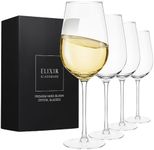 ELIXIR GLASSWARE White Wine Glasses Set of 4-18 oz - Hand Blown Crystal Wine Glasses - Crystal Wine Glasses - Premium Long Stem Wine Glass Set of 4 - Housewarming Gifts, Wine Gifts for Women and Men