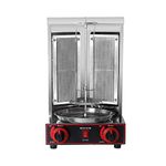Shawarma Gyro BBQ Meat Machine Vertical Kebab Doner Meat Infrared Grill Stainless Steel 2Burners Rotisserie Broiler Cooking