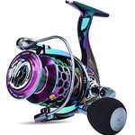 Sougayilang Colorful Fishing Reel 13+1BB Ultra Smooth Powerful and Lightweight Spinning Reel with CNC Graphite Line Management Frame for Freshwater Fishing-20