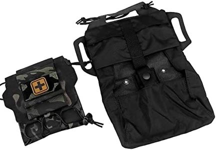 Tactical MOLLE Medical First Aid Pouch Storage Pocket Bag Two Piece System, Dump Pouch IFAK Nylon EMT Trauma Pouch Everyday Carry