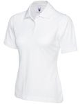 Ladies Premium Pique Polo Shirt (UK 12, White)