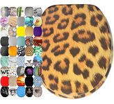 Sanilo Toilet Seat, Great Range of Colorful Toilet Seats, Stable Hinges, Easy to Mount (Leopard)