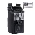 Tactical Radio Holster Case Molle Radio Pouch Military Heavy Case Accessories Radio Holder Duty Belt Holster Bag for Baofeng UV-5R UV-17R Two Way Radio Walkie Talkies Adjustable Storage