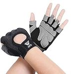 WESTWOOD FOX Weight Lifting Gloves with Wrist Wrap Support,Gym Gloves for Men and Women, Anti Slip, Breathable, Workout Training, Hanging, Pull-Ups, Dumbbell,Cycling (Black Without Wrist Support, S)