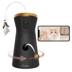 Furbo 360° Cat Camera [BASIC CAMERA]: Pet Monitor w/App, Rotating 360° View, Colour Night Vision, Auto-Tracking, Treat-toss, Meowing Alert. Loved by millions of pet parents worldwide