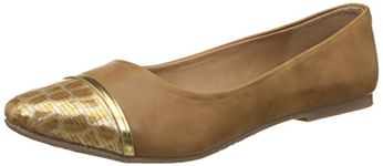 Footin Women's Beige Ballet Flats - 4 UK/India (37 EU)(5518919)