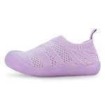 Jan & Jul Easy On Kids' Water Shoes, Non-Slip Pool Sneakers for Girls (Lavender, Size 7 Toddler)