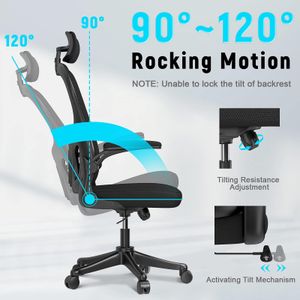 naspaluro Office Chair – Ergonomic Mesh, Black