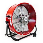 Maxx Air | Industrial Grade Air Circulator for Garage, Shop, Patio, Barn Use | 24-Inch High Velocity Drum Fan, Two-Speed