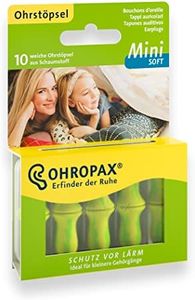 OHROPAX Mini Soft - Anatomically Shaped In-Ear Earplugs for Small Ear Canal and for Children - Made of Foam - for Relaxing, Sleeping and Listening to Music - 1 x Pack of 10