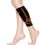 Tynor Calf and Shin Support Air Pro, Black & Orange, XL, 1 Unit