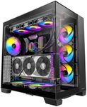 Antec C8 ARGB, 2X TQR 160mm & 1x TQ 140mm ARGB PWM Fans Included,Dual-Chamber Layout, Type-C, 360mm Radiator Support, Seamless TG Front & Side Panels, RTX 40 Compatible, Full-Tower E-ATX PC Case