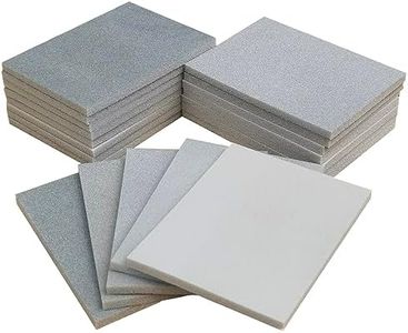 Tonmp 20 Pcs 3 x 4 Inch 400-3000 Grit Sanding Sponge Set, Ultra Fine Sanding Sponges Pads, Soft Foam Hand Sander Block Wet Dry Sandpaper for Model Drywall Metal Wood Furniture Polishing