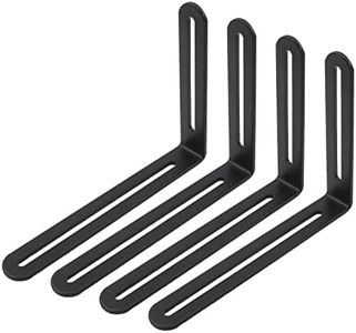 4 PCS Adjustable L-Shape Corner Brace, ULIFESTAR Heavy Duty Thicken Stainless Steel Joint Right Angle Brackets L Slotted Support Shelf Bracket for PC Case,Fixing Furniture-120x165x3mm/4.72x6.5x0.12''
