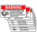 10 Set Anti-Theft Car Vehicle Stickers with GPS Tracking Warning Sign Decal or Static Cling Decal Inside Car Window 2 x 4 Inch (Sticker)