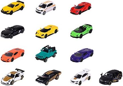 Majorette - Set 13 Pièces (9+4 exclusifs) - Voitures Miniatures en Métal - Echelle 1/64ème - Coffret 13 Véhicules - 212054032