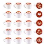 Beadthoven 20Pcs Mini Resin Coffee Cups 5 Styles Miniature Coffee Mug Tiny Coffee Drink Beverage Dollhouse Accessories for Doll Kitchen Play Party Decoration Keychain Earring Making