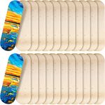 Meooeck 24 Pack Blank Skateboard Decks Mini Maple Skateboard Deck Beginner Kid Skateboard 17 x 5 Inch 7 Ply Wooden Skate Deck Double Tail Skateboard Light Deck Bulk for Painting Replacement Decoration