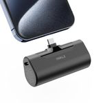 iWALK Mini Portable Charger 4500mAh,USB-C 20W Power Bank with Fast Charging,Compatible with iPhone 16 Pro Max/16 Pro/16/15,Samsung Galaxy S24 S23 Series,LG,HONOR,Xiaomi,iPad,AirPods and More,Black