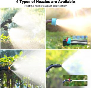 SYLSTAR 8L Battery Powered Garden Sprayer – Electric Weed Sprayer, 4 Nozzles, USB Rechargeable