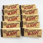 Raw Wide & Perforated Rolling Paper Filter Tips/Roaches Pack of 10 by OutonTrip (raw tips/filter tips/roach/cigarette filter/roach book/roach paper)