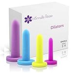 Intimate Rose Small 4-Pack Silicone Dilators for Women & Men, Sizes 1-4