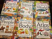 Explore and Learn, 6 Volume Set: Earth and Space, Science and Technology, The Natural World, People In Place and Time, Me and My Body, Atlas of The World (1-6)