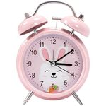 Zouwel Alarm Clocks for Heavy Sleepers, Alarm Clocks Bedside with Light, Kids Digital Alarm Clock, Extra Loud Alarm Clock Battery Powered (Battery not Included), Clocks for Dedrooms, Traveling (pink)